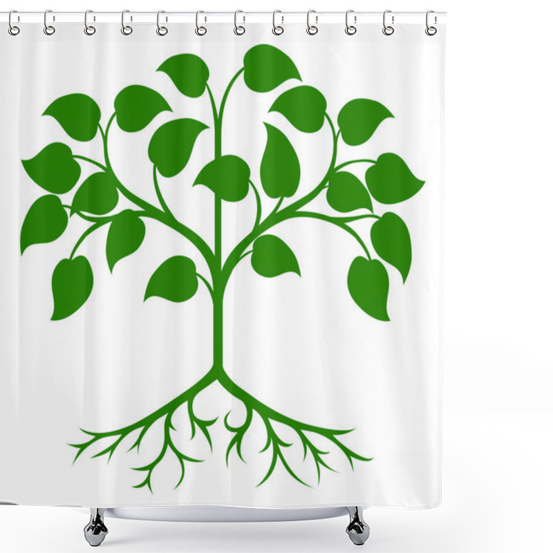 Personality  Stylised Tree Icon Shower Curtains