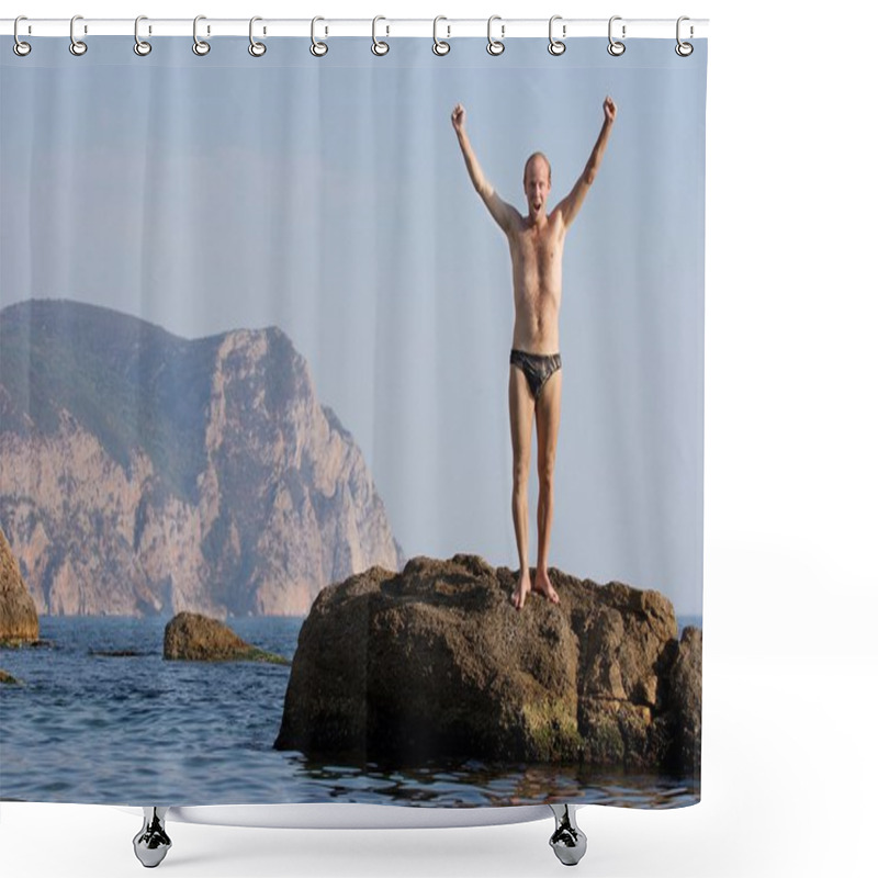 Personality  Rocky Beach Shower Curtains