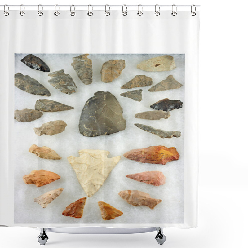 Personality  Indian Arrowheads From Western New York Shower Curtains