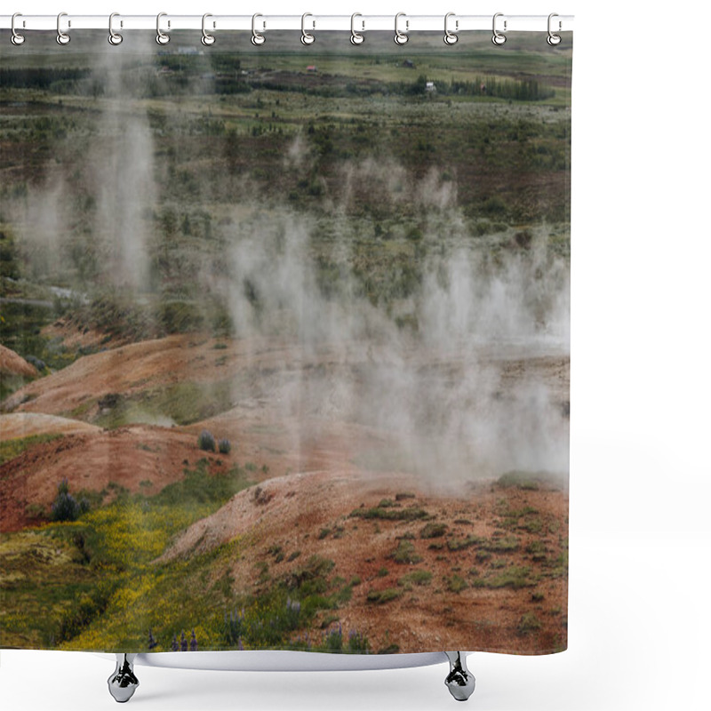 Personality  Volcanic Shower Curtains