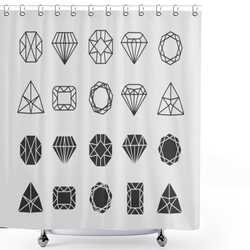 Personality  Diamond, Jewelry, Gifts.  Shower Curtains