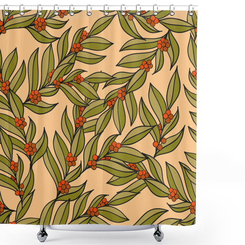 Personality  Decoration Element. Floral Style. Seamless. Shower Curtains