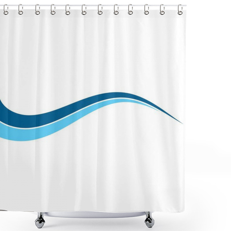 Personality  Wave Line Vector Concept Illustration  Shower Curtains