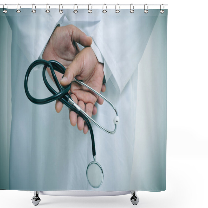 Personality  Doctor With A Stethoscope Shower Curtains