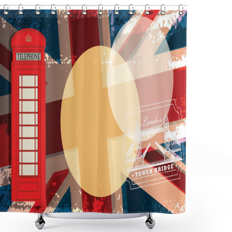 Personality  Phone Booth Shower Curtains