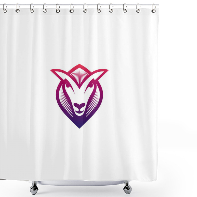 Personality  Goat Emblem Shower Curtains