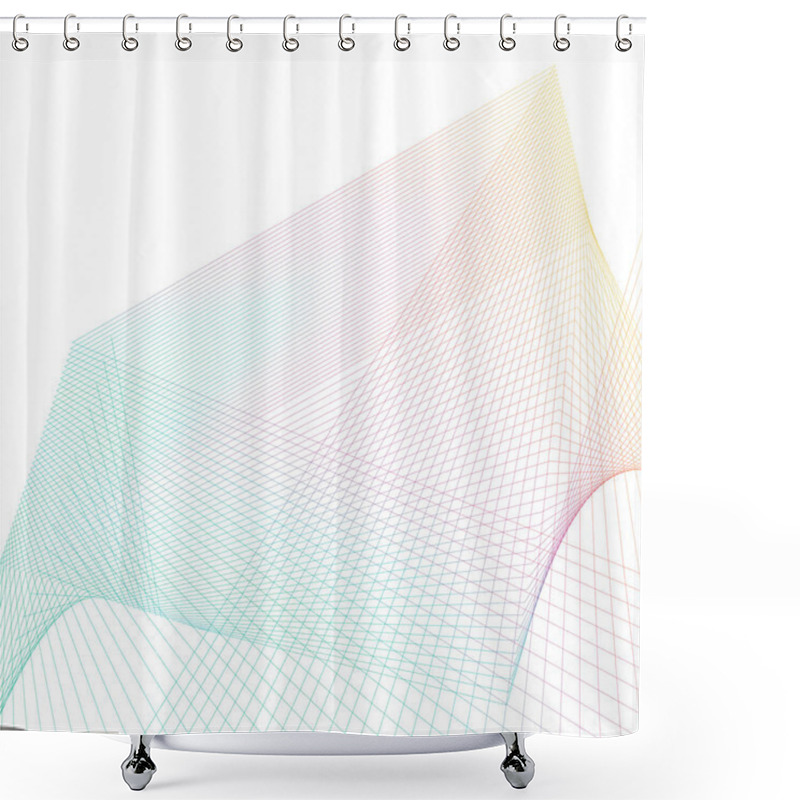 Personality  Design Element Wavy Lines Tape Motion22 Shower Curtains