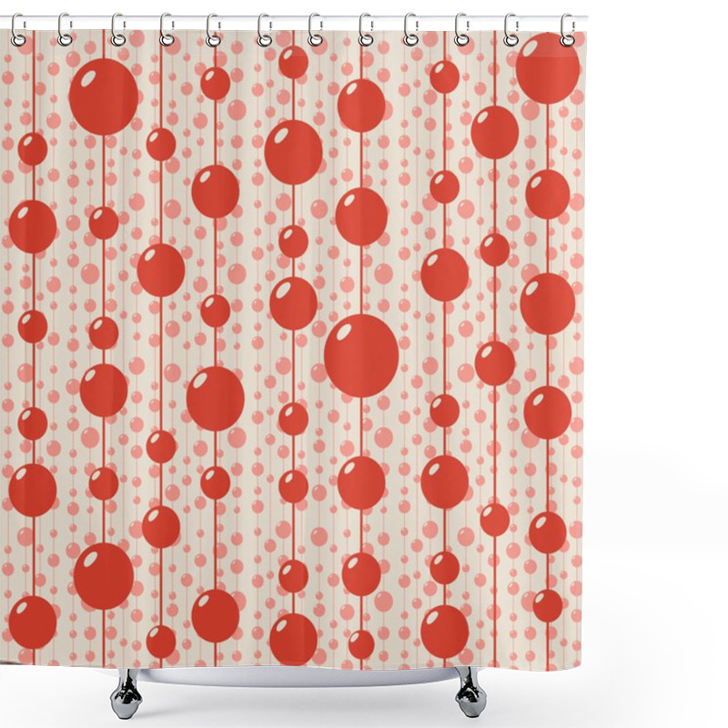 Personality  Abstract Background With Black And White Circles. Seamless Pattern Shower Curtains