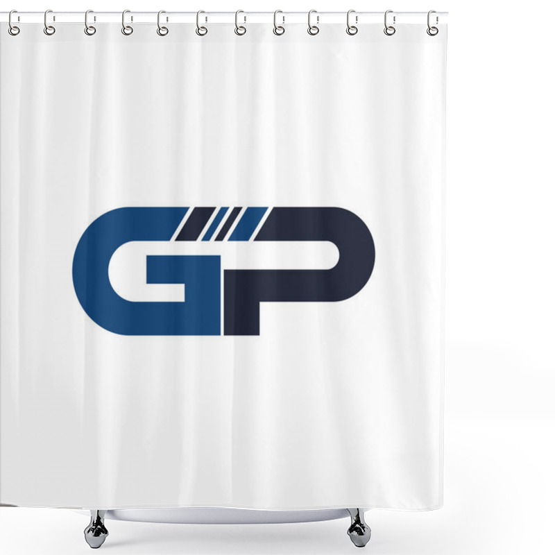 Personality  Initial Letter Gp Or Pg Logo Design Template Shower Curtains