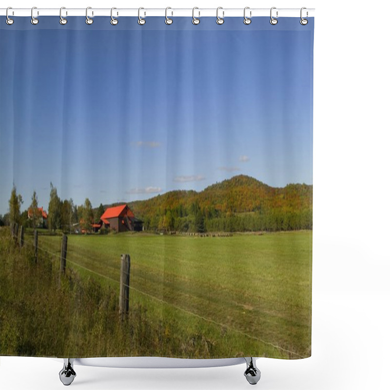 Personality  Farm Near Mont Tremblant, Quebec, Canada Shower Curtains