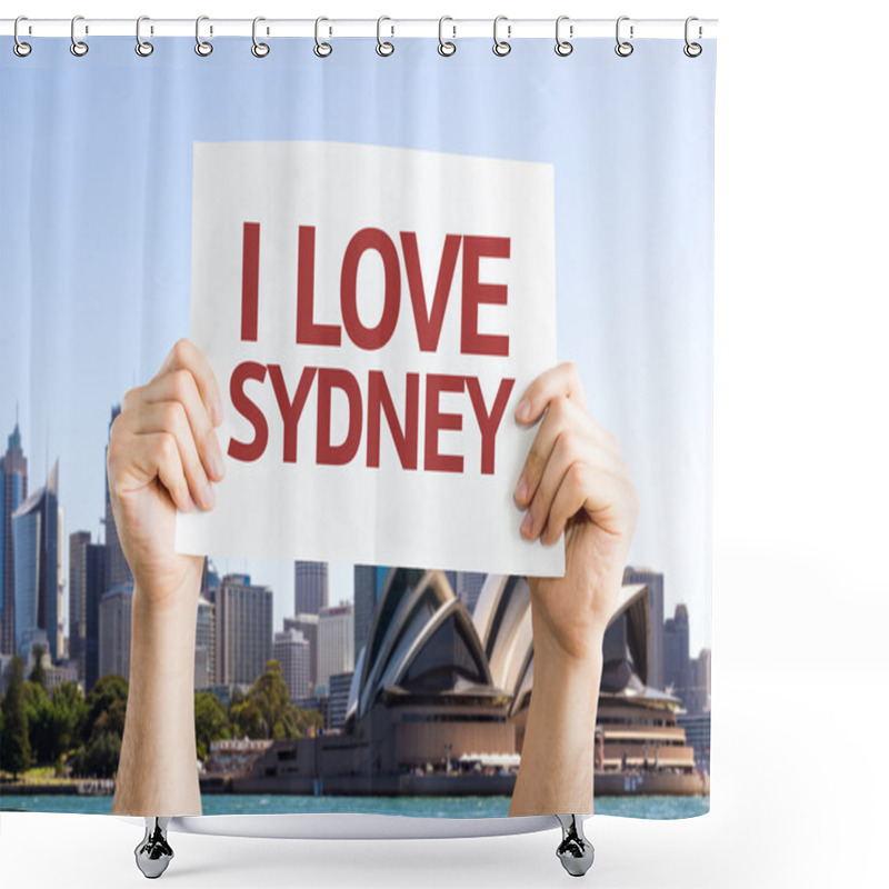 Personality  I Love Sydney Card Shower Curtains