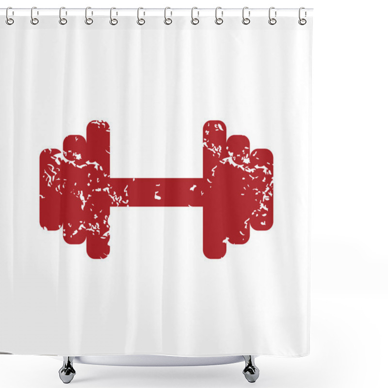 Personality  Red Grunge Weight Logo Shower Curtains