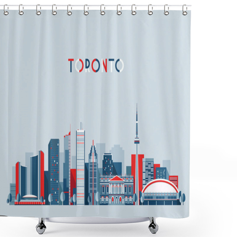 Personality  Toronto City Skyline Shower Curtains