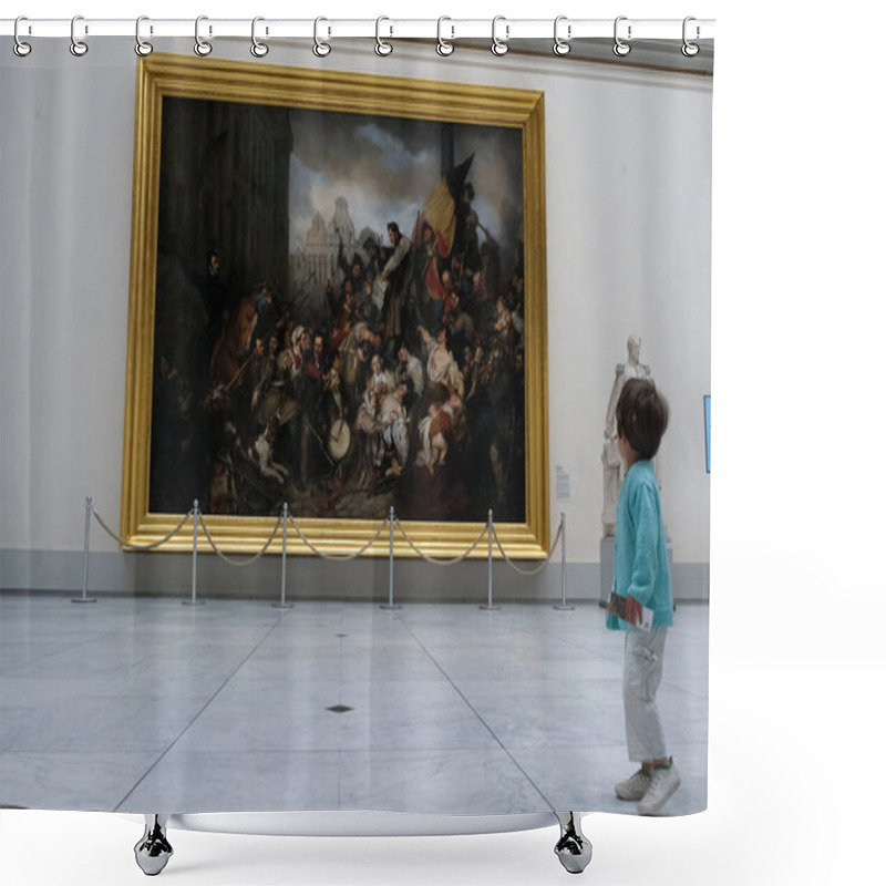 Personality  A Visitor Wearing Face Masks, To Prevent The Spread Of Coronavirus, As Take A Tour   At The Royal Museum Of Fine Arts In Brussels, Belgium On May 19, 2020. Shower Curtains