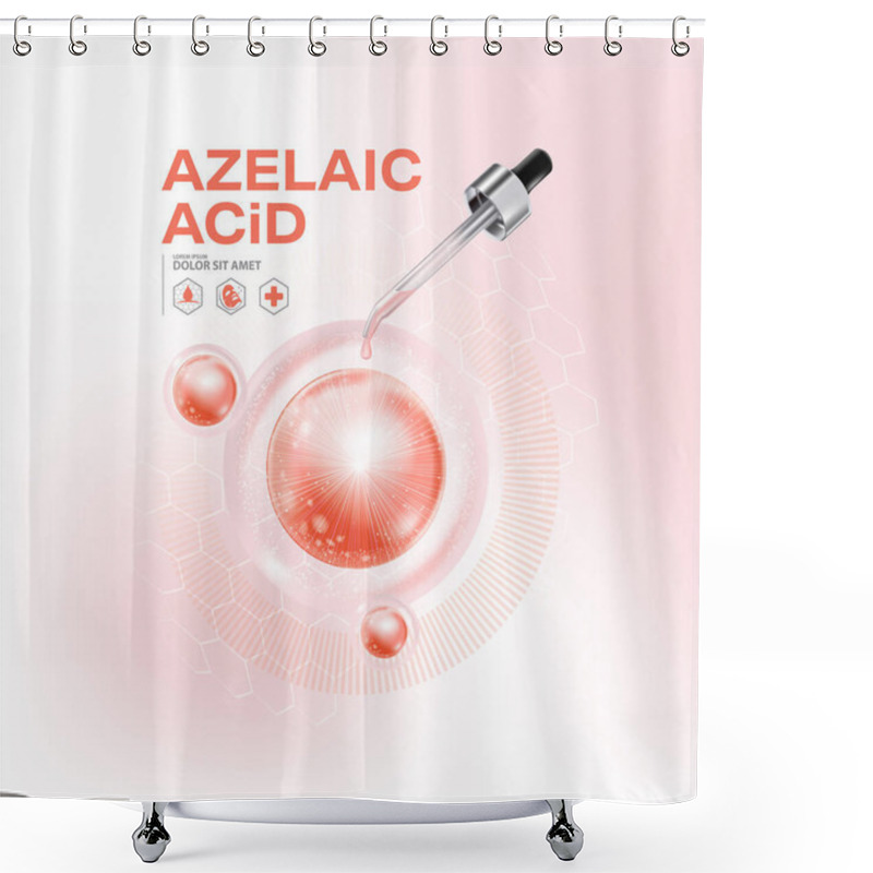 Personality  Azelaic Acid  Concept Design For Skin Care Cosmetic Poster, Banner Design Shower Curtains