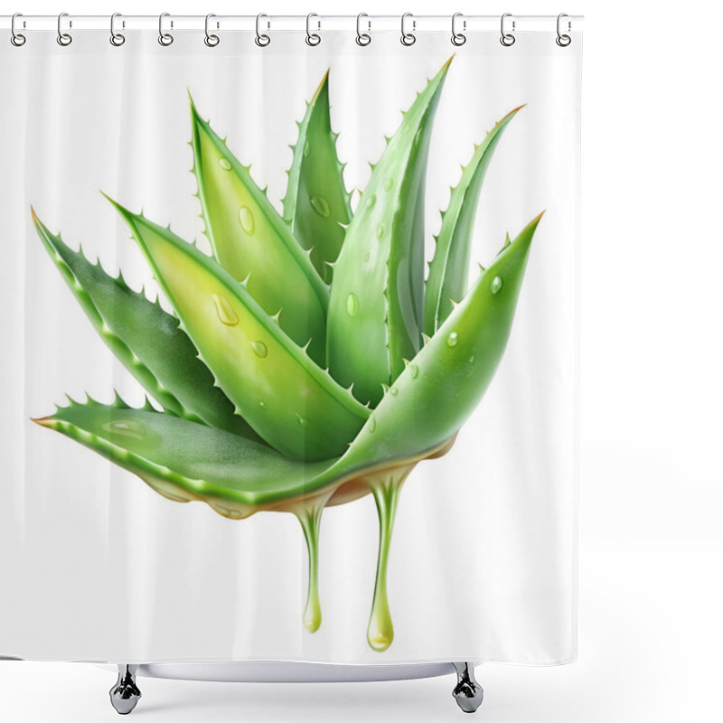 Personality  Free Vector Sliced Aloe Vera Shower Curtains