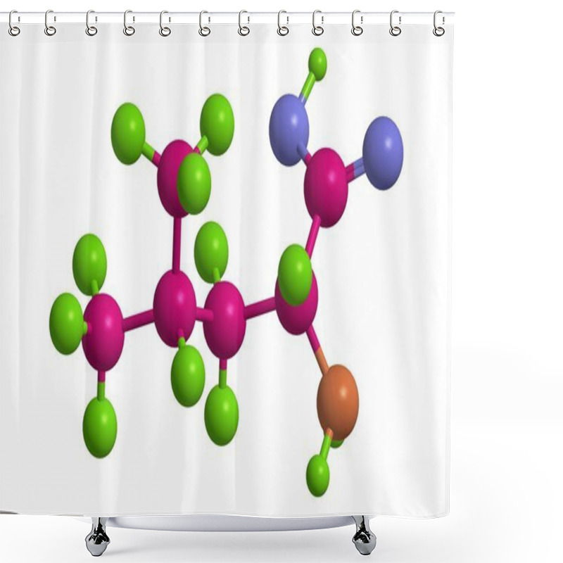 Personality  Molecular Structure Of D - Leucine Shower Curtains