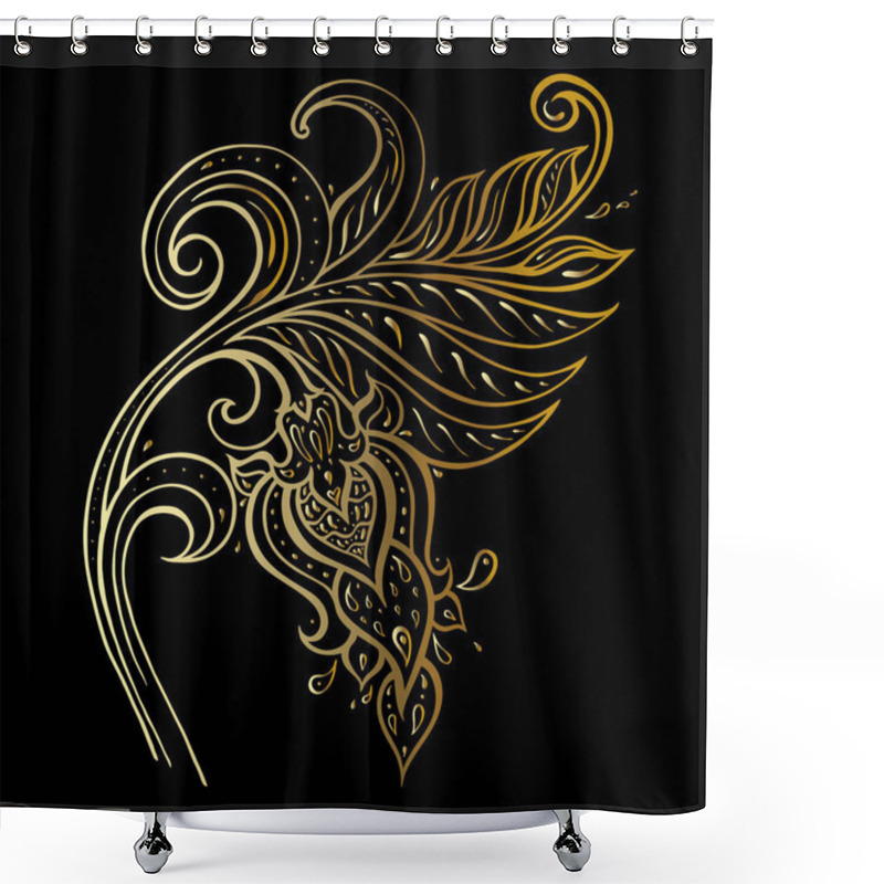 Personality  Paisley. Ethnic Ornament, Vector Hand Drawn Elements Shower Curtains