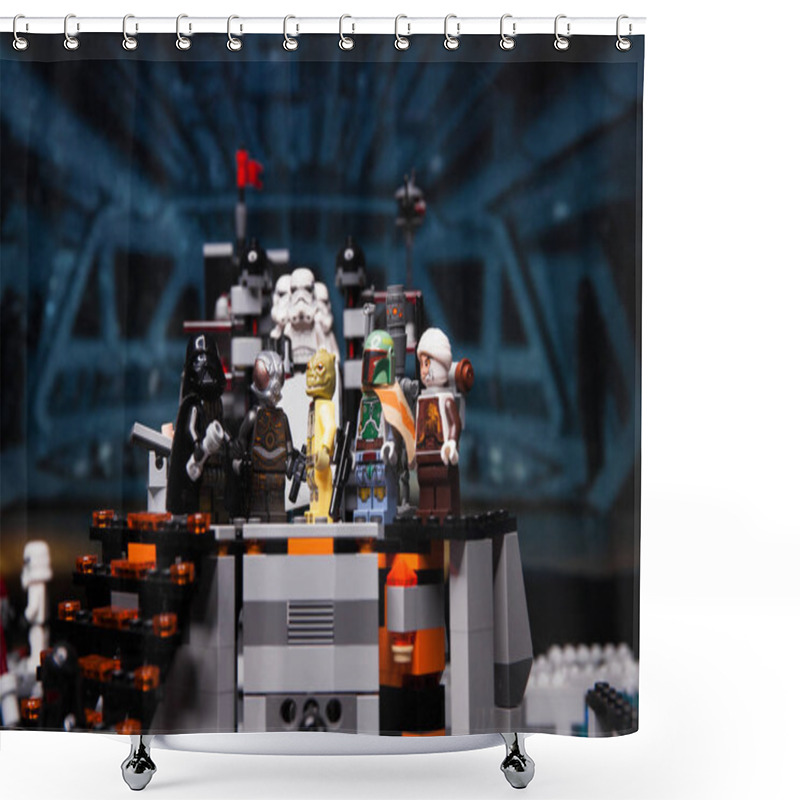 Personality  RUSSIAN, April 03, 2018. Constructor Lego Star Wars. Darth Vader Shower Curtains