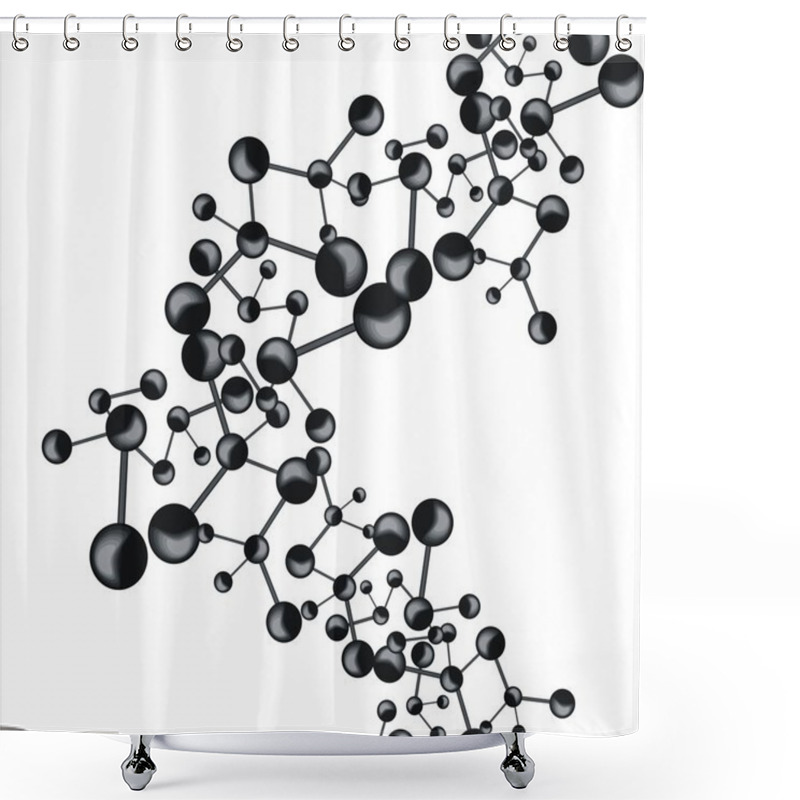 Personality  Molecule Shower Curtains