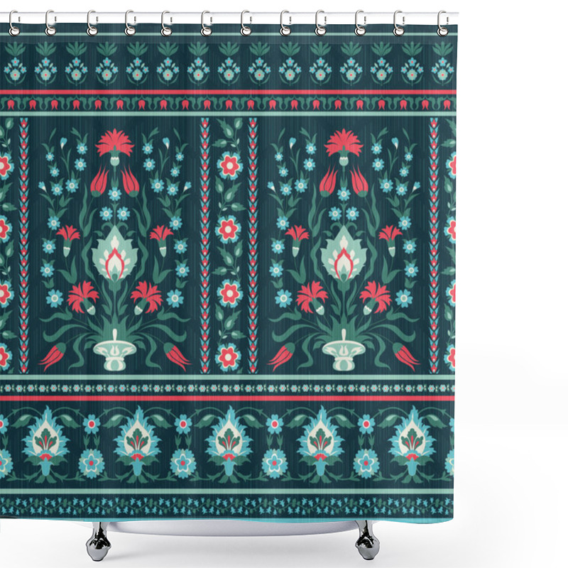 Personality  Ornate Floral Pattern In Oriental Style Shower Curtains