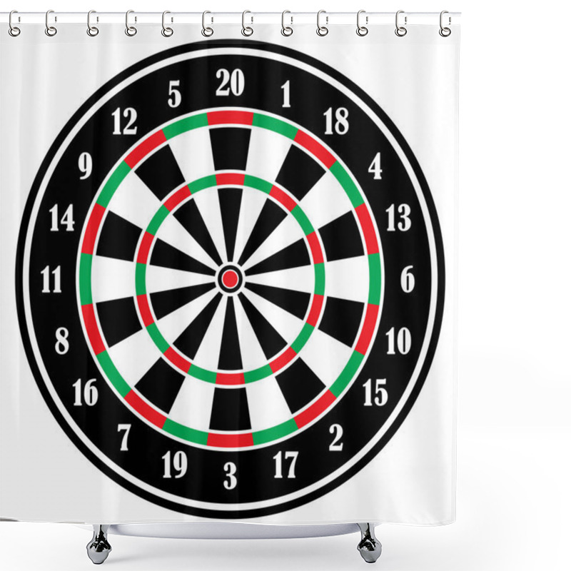 Personality  Darts Board Sample Design Illustration Games Shower Curtains