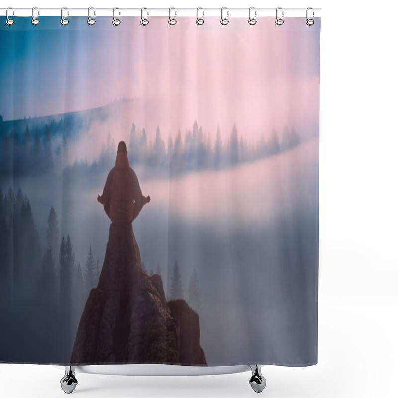 Personality  Yoga Zen Meditation Shower Curtains