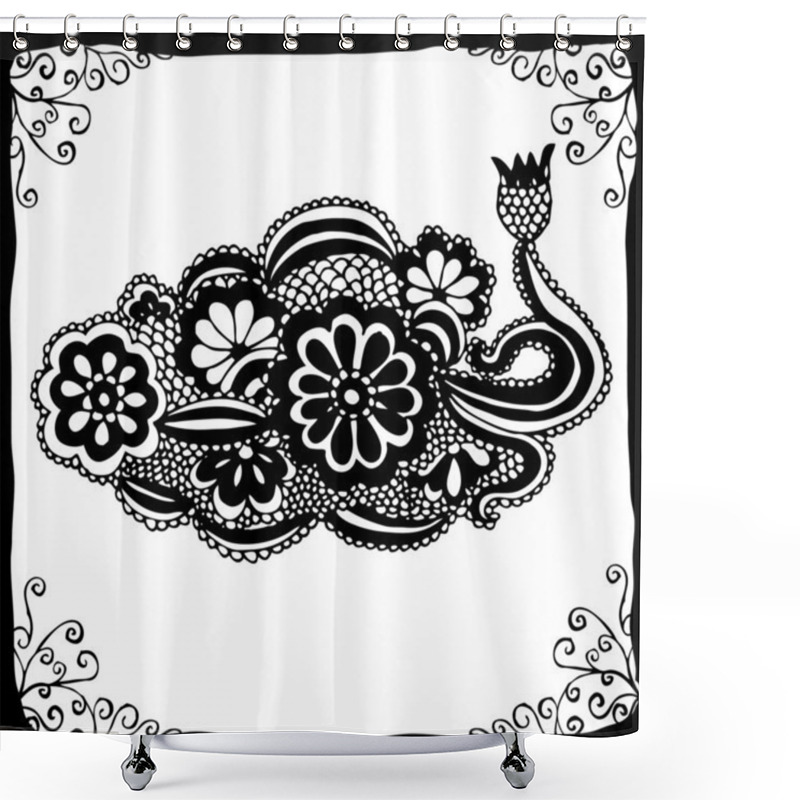 Personality  Ornate Flower Design Shower Curtains