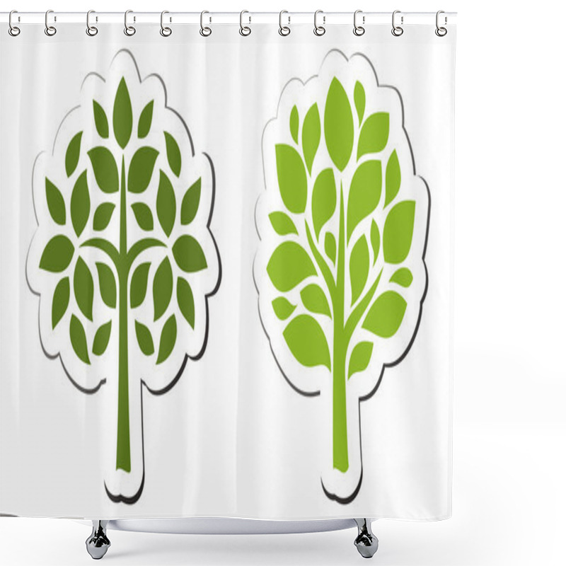 Personality  Vector Tree Emblem 2 Shower Curtains