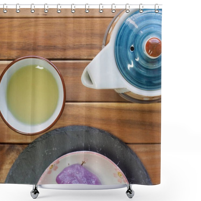 Personality  Asian Traditional Drink Green Tea Shower Curtains