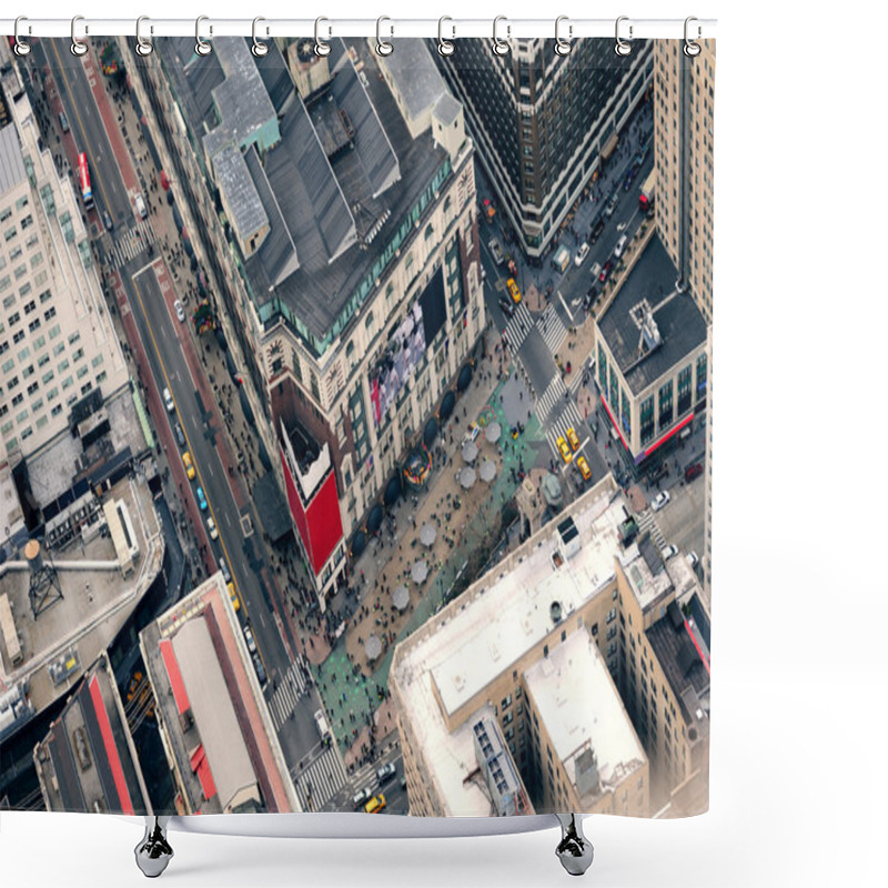 Personality  New York City Manhattan Street Aerial View Shower Curtains