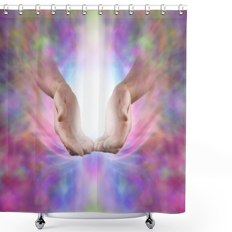 Personality  Sending Sacred Healing Energy  Shower Curtains