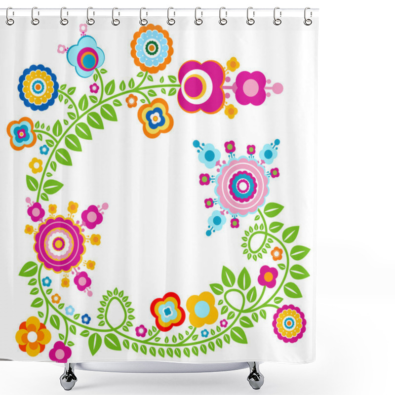 Personality  Floral Card Shower Curtains