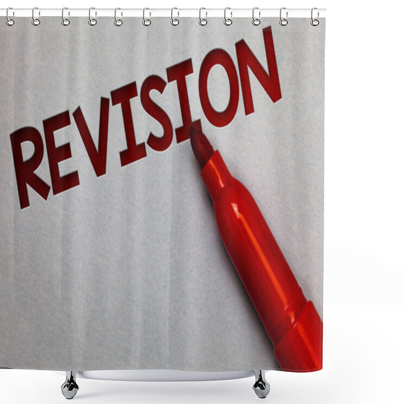 Personality  Text Sign Showing Revision. Conceptual Photo Rechecking Before Proceeding Self Improvement Preparation White Paper Lite Grey Shadow Red Marker Pen Nice Idea Memorable Thought Shower Curtains