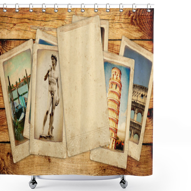 Personality  Collection Of Old Cards Shower Curtains