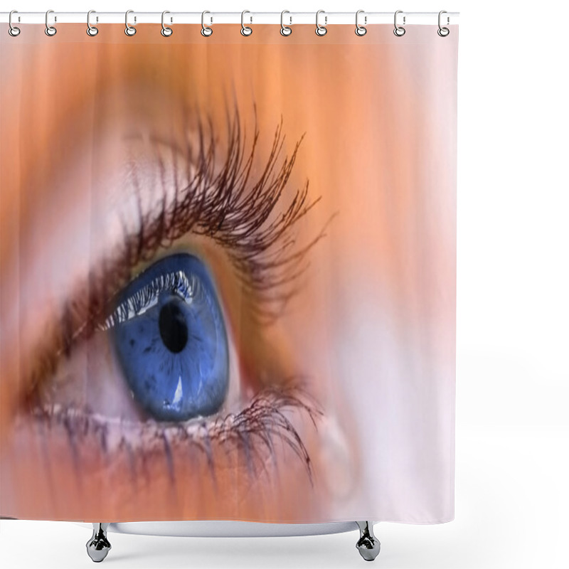 Personality  Blue Vision Shower Curtains