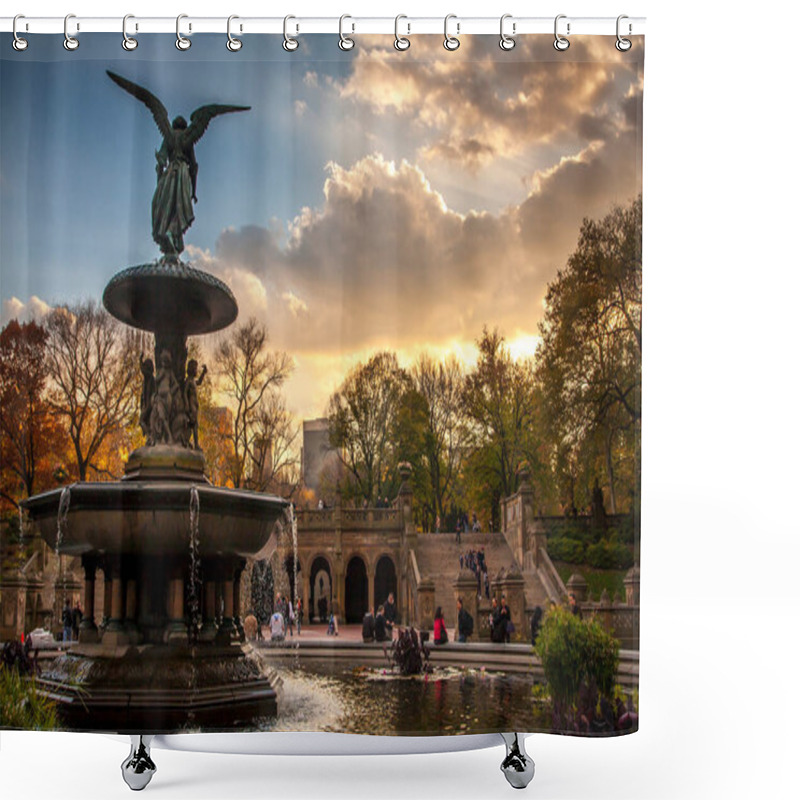 Personality  View Of The Iconic Central Park In New York City, USA. Shower Curtains