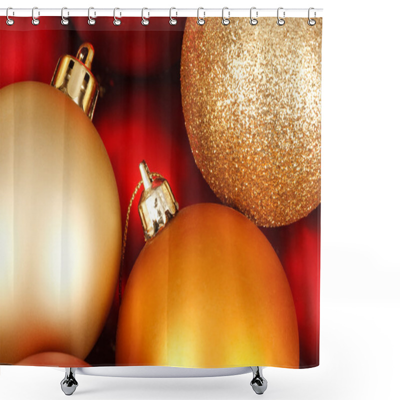 Personality  Christmas Baubles Shower Curtains