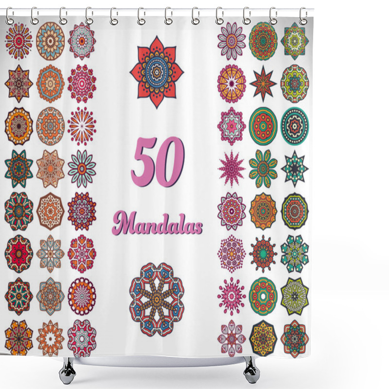 Personality  Ornament Beautiful  Card With Mandala. Shower Curtains