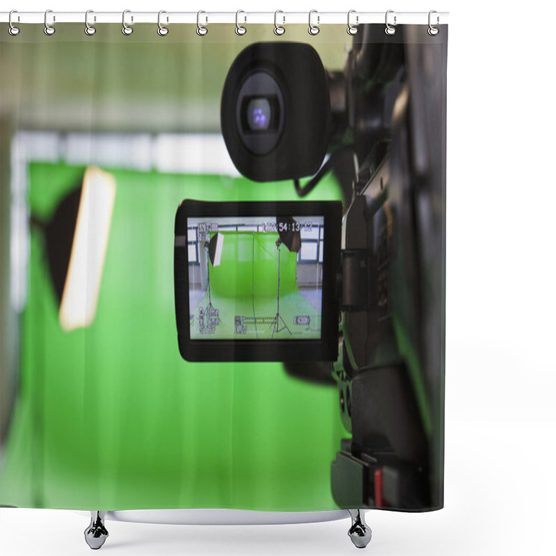 Personality  Viewfinder On An HD TV Camera Shower Curtains