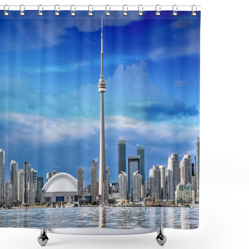 Personality  Toronto City Skyline Shower Curtains