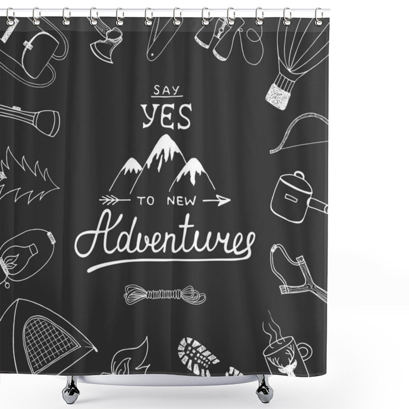 Personality  Vector Card With Hand Drawn Unique Typography Design Element  Shower Curtains