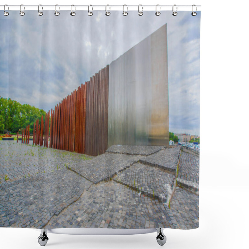 Personality  Metal Wall And Pillar Art. Shooting Location: Hungary, Budapest Shower Curtains