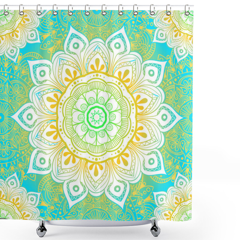 Personality  Seamless Ethnic Pattern With Floral Motives. Mandala Stylized Print Template For Fabric And Paper. Boho Chic Design. Summer Fashion. Shower Curtains