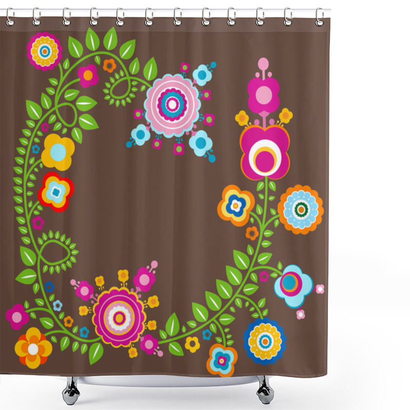 Personality  Floral Card Shower Curtains