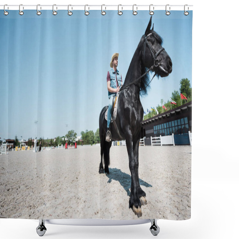 Personality  Man Riding Horse  Shower Curtains