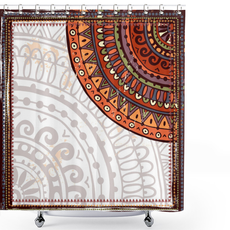 Personality  Hand Drawn  Background In African Style Shower Curtains