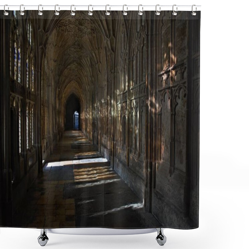 Personality  Light And Shadows In Gloucester Cathedral. Shower Curtains