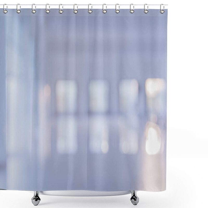 Personality  Image Of Blur Empty Room With Window And  Bokeh For Background Usage. Shower Curtains