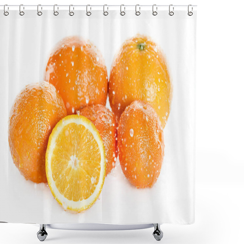 Personality  Fresh Ripe Oranges  Shower Curtains